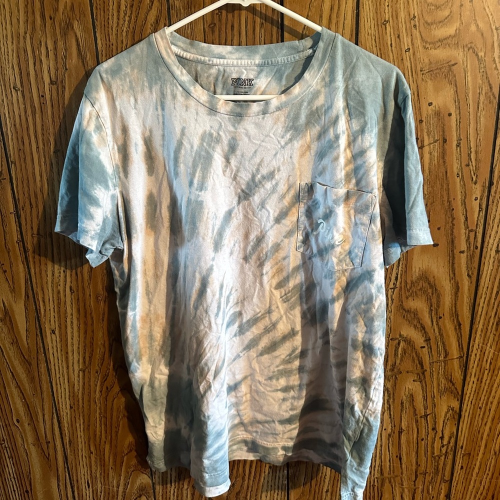 VS PINK Tie Dye Pocket Tee